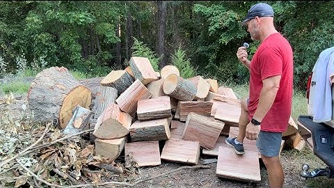 More Hand Splitting Red Oak
