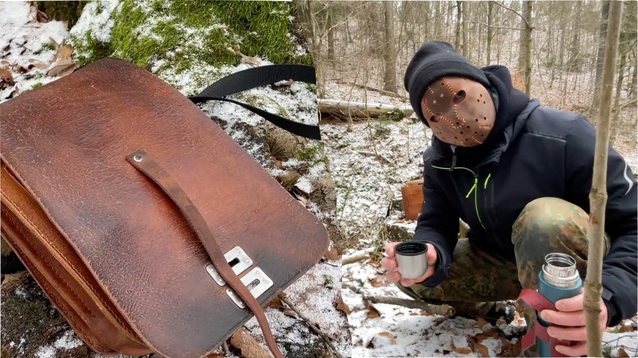 Renowacja Starej Skórzanej Torby z PRL (Lata 80') & Biwak w Lesie | TAYGA OUTDOOR #3