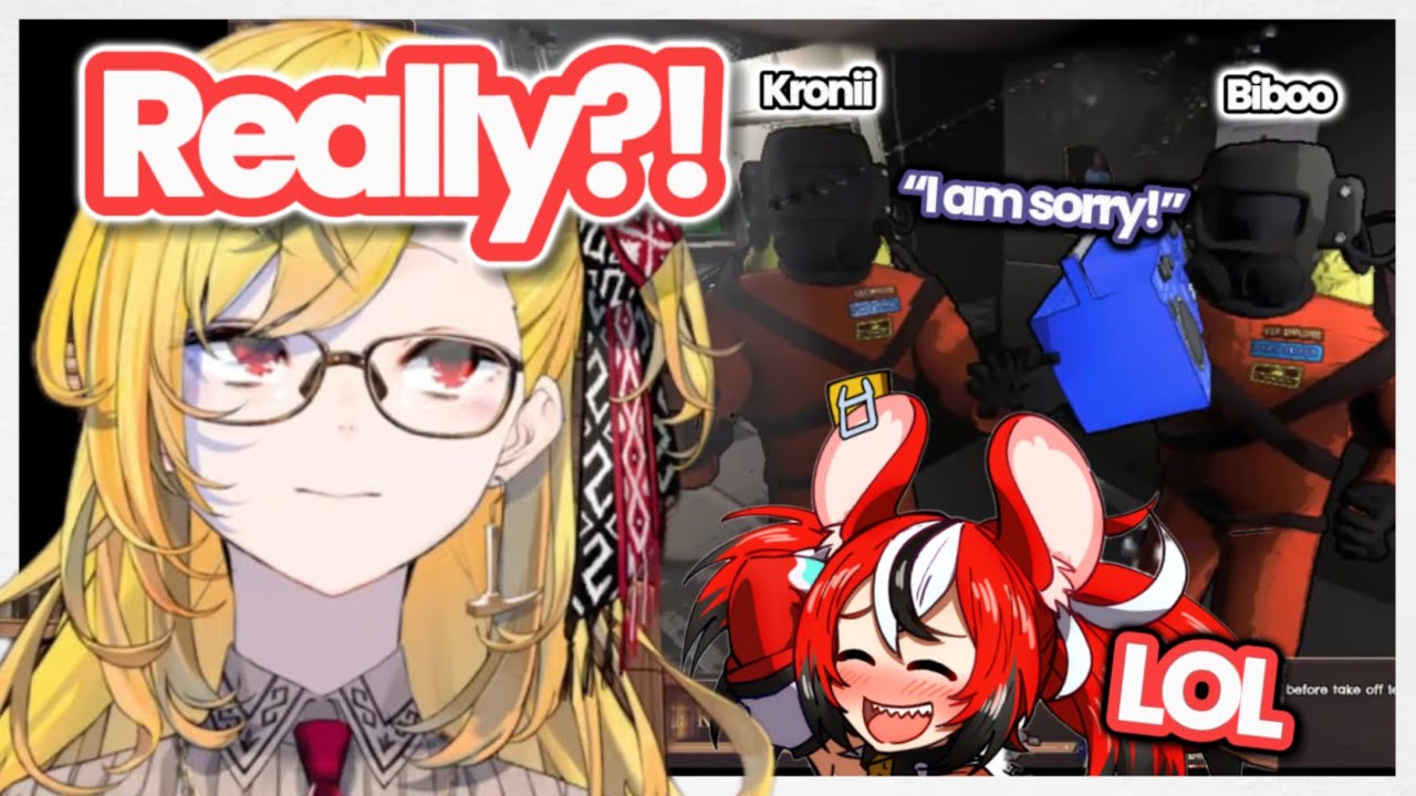 Kaela couldn't believe that Biboo and Kronii just left her behind..