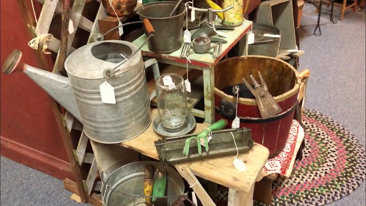 Tour of Garden Outdoor Display at Vintage Touch Antique Booth in ...
