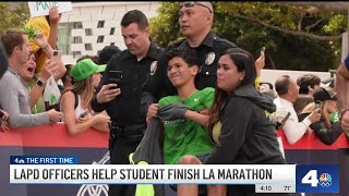 LAPD Sergeant helps student finish LA Marathon