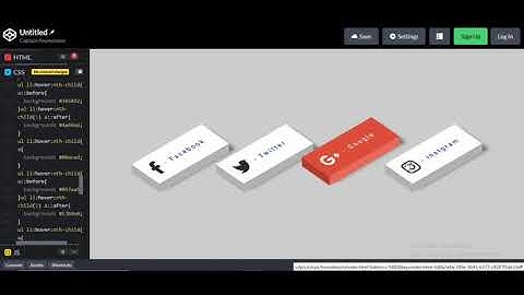 3D CSS Social Tiles with Hover Animation #webdevelopment #coding #animation