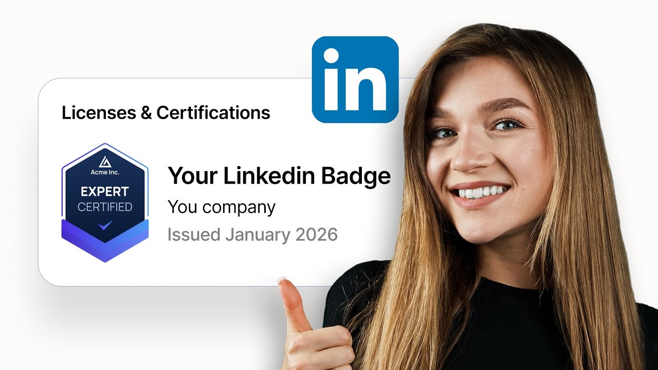 How to Create a LinkedIn Certification Badge! - YouTube