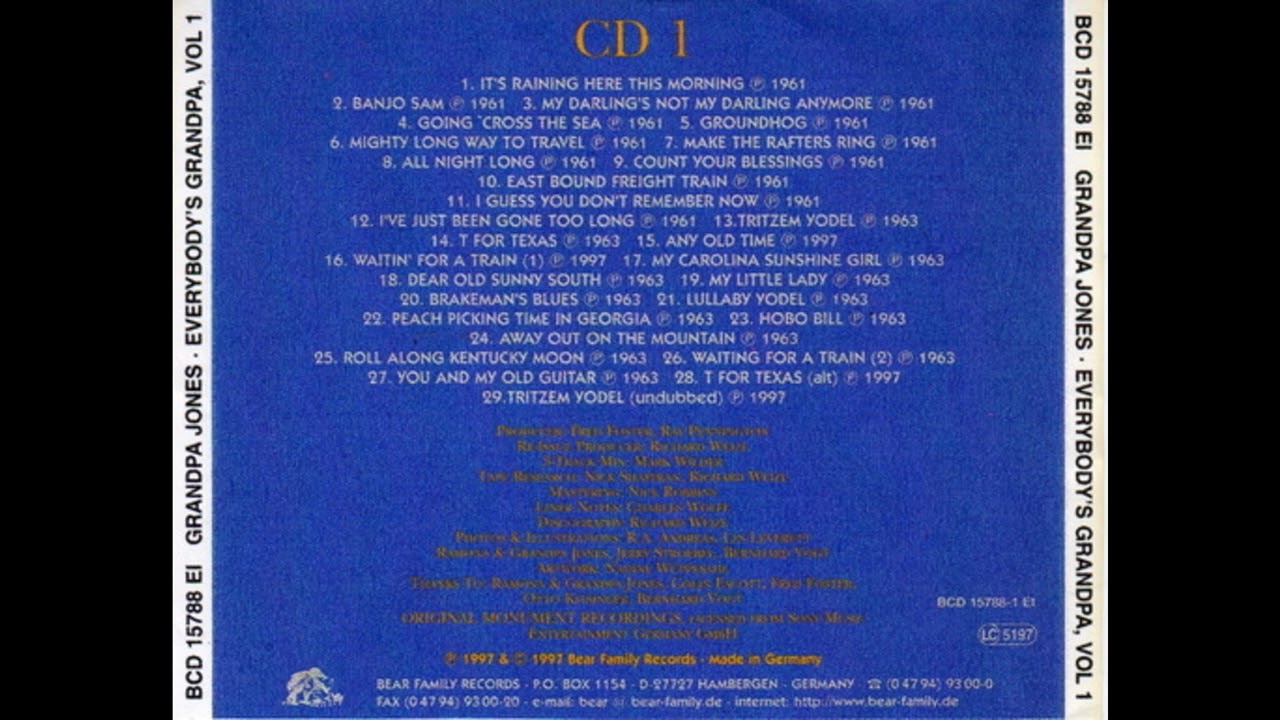 Grandpa Jones - Everybody's Grandpa CD1 - YouTube