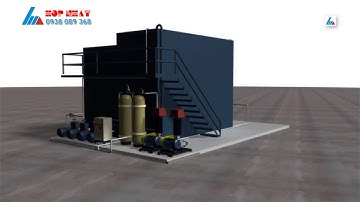 Công nghệ xử lý nước thải sinh hoạt || Môi trường Hượp Nhất|| Mô hình 3D