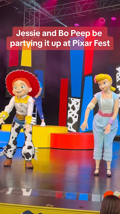 Jessie and Bo Peep be partying it up at #PixarFest in #Disneyland #disney