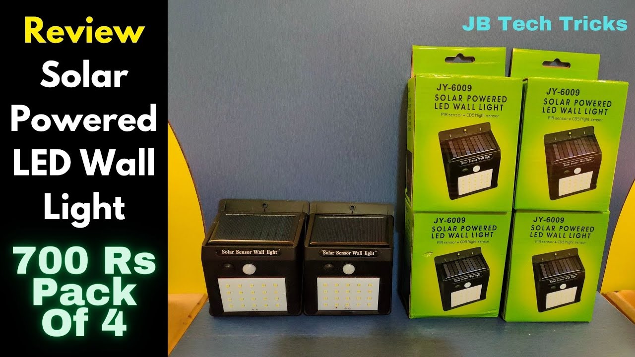 Unboxing & Review Solar Powered LED Wall Light | JB Tech Tricks