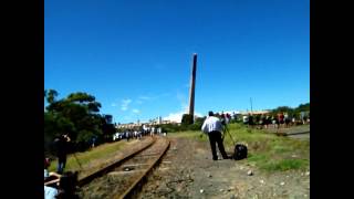 The final moments of the Port Kembla stack
