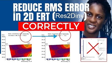 How to Reduce RMS error in 2D ERT correctly using Res2Dinv software. well explained.