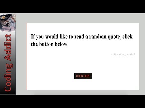 Random Quotes Ajax Using Fetch Api Youtube