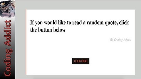 Random Quotes Ajax Using Fetch API