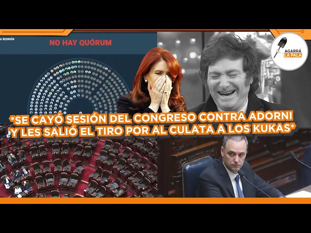 SE CAYÓ SESIÓN DE DIPUTADOS CONTRA ADORNI Y LES SALIÓ EL TIRO POR LA CULATA A LOS KIRCHNERISTAS