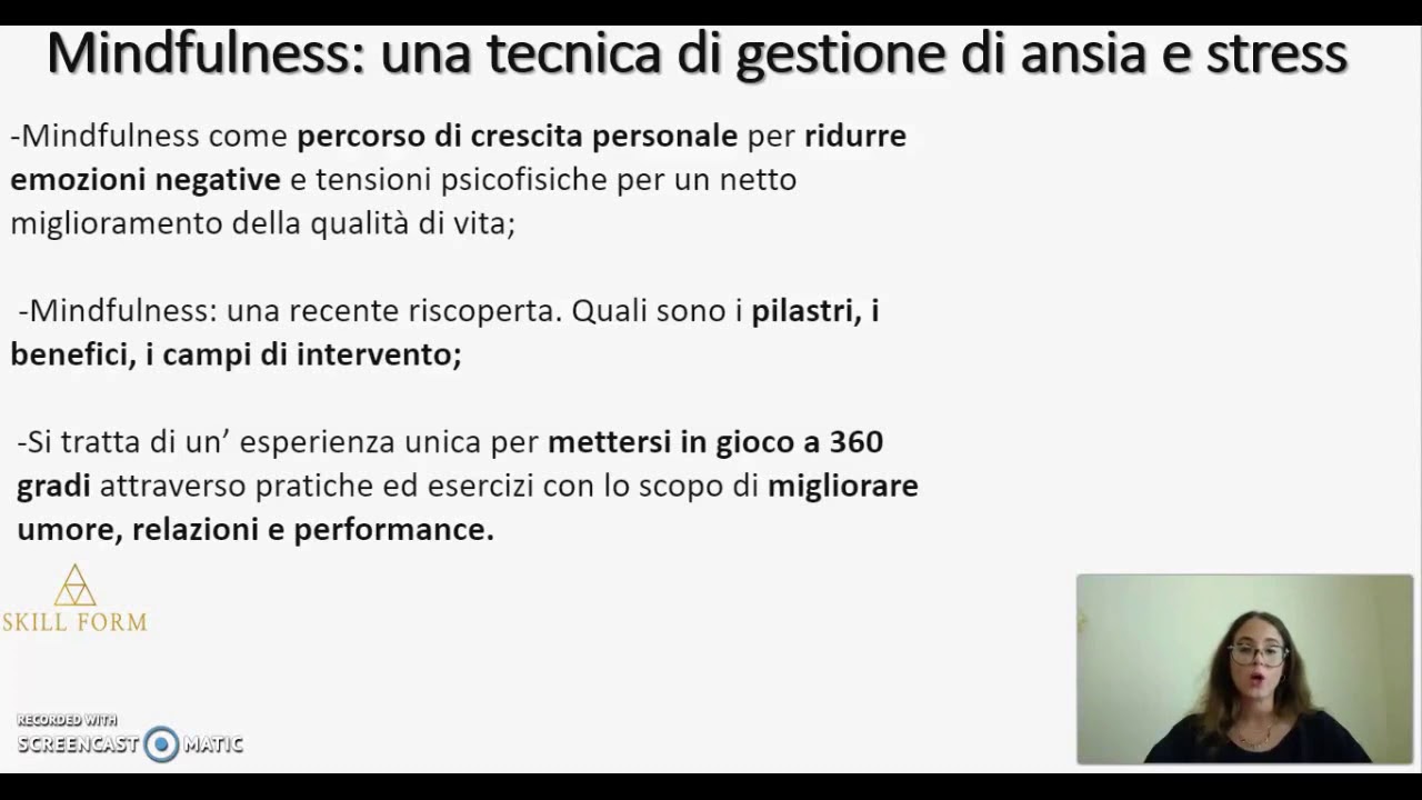 Mindfulness: tecnica di gestione di ansia e stress - YouTube