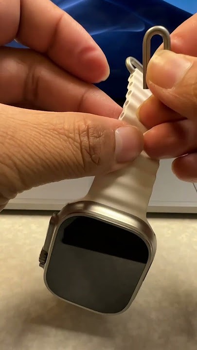 Apple Watch Ultra White Ocean Band Wrist Setup