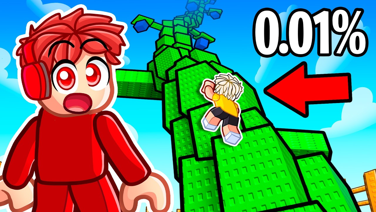 Climbing a 7,126,349 FT. Giant Beanstalk in Roblox! (500 LEVELS)