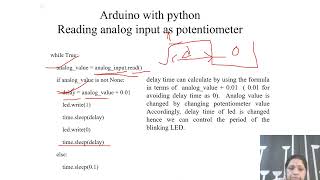 Arduino with python part 3 (Control period time and brightness of LED by potentiometer)