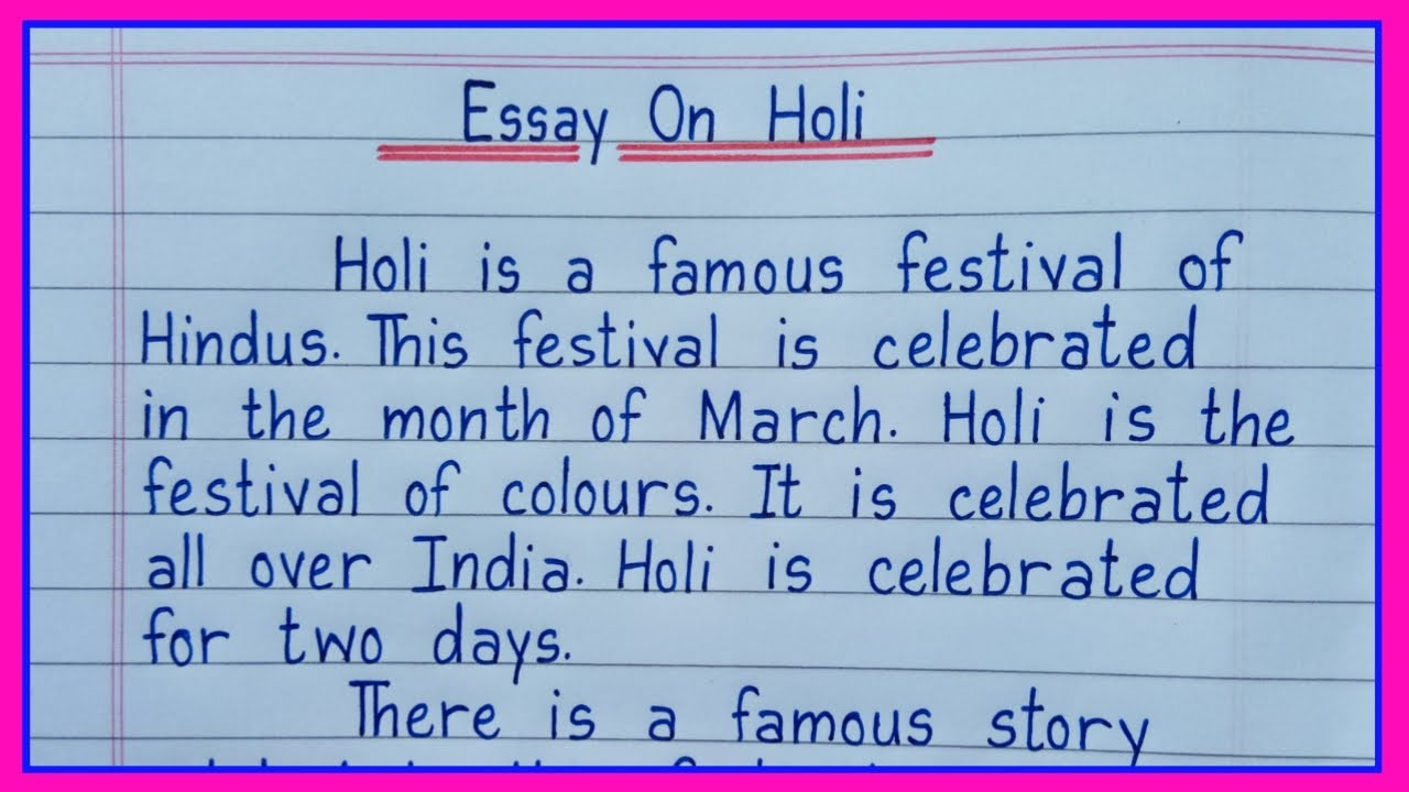 holi ka essay english