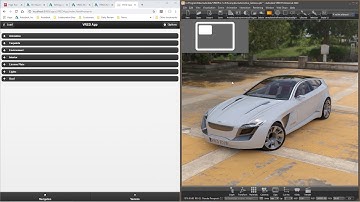 VRED Scene Plates with HTML front plate and VRED APP