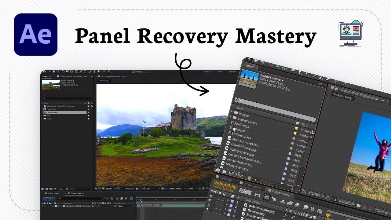 How to reset and restore missing panels and workspaces in After Effects ...