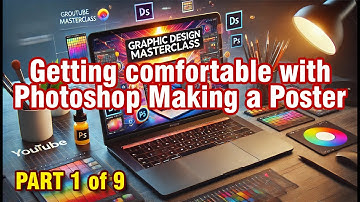Graphic Design Masterclass Part 1 of 9 | Getting comfortable with Photoshop Making a Poster
