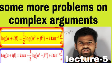 complex arguments lecture-5 B.sc part-1 Trigonometric math(H)