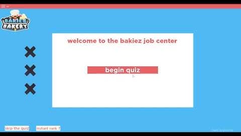 Bakiez Bakery Quiz answers!