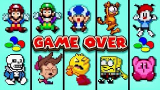 Super Mario Bros. SNES Characters Game Over & Death Animation