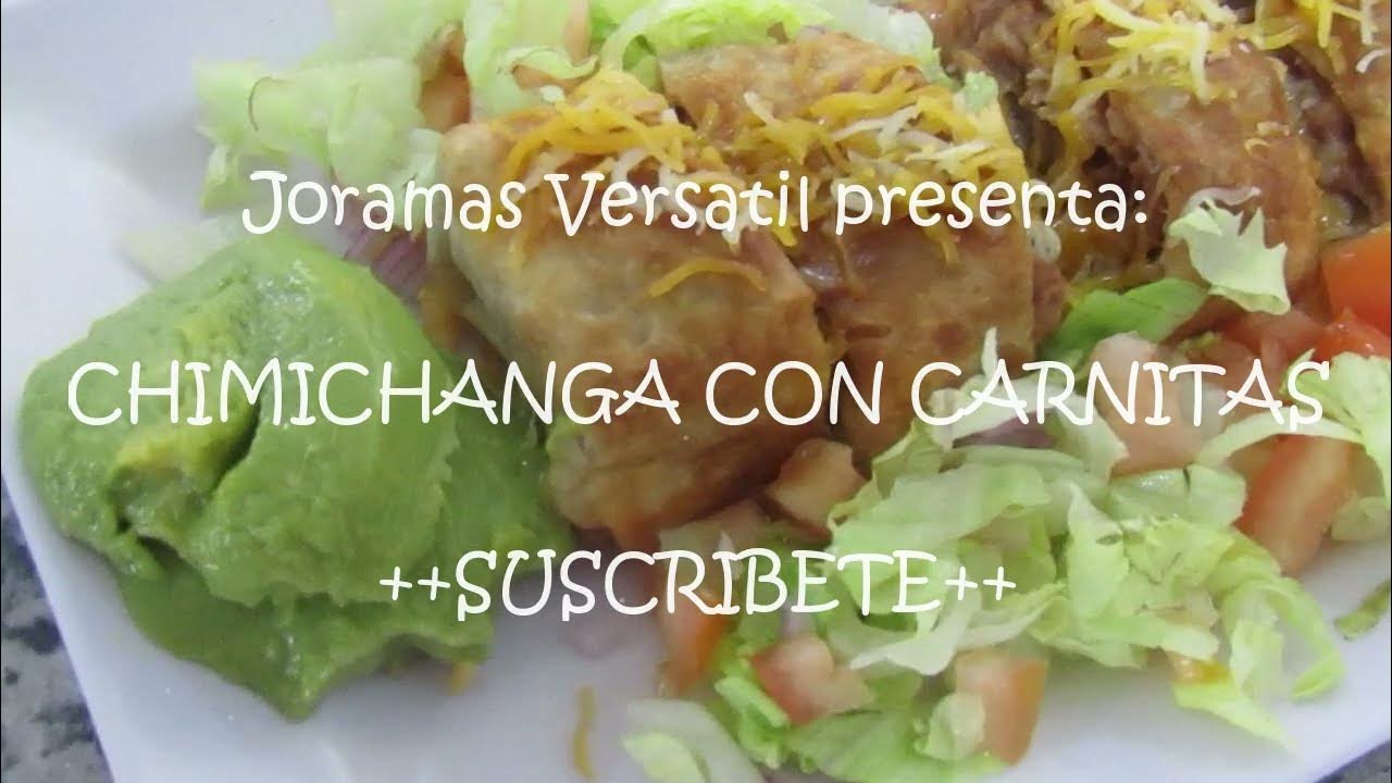 Chimichangas al Horno con Carnitas