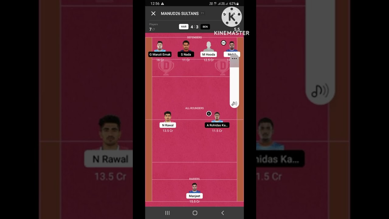 HAR VS BEN kabaddi dream 11 prediction  please like and subscribe