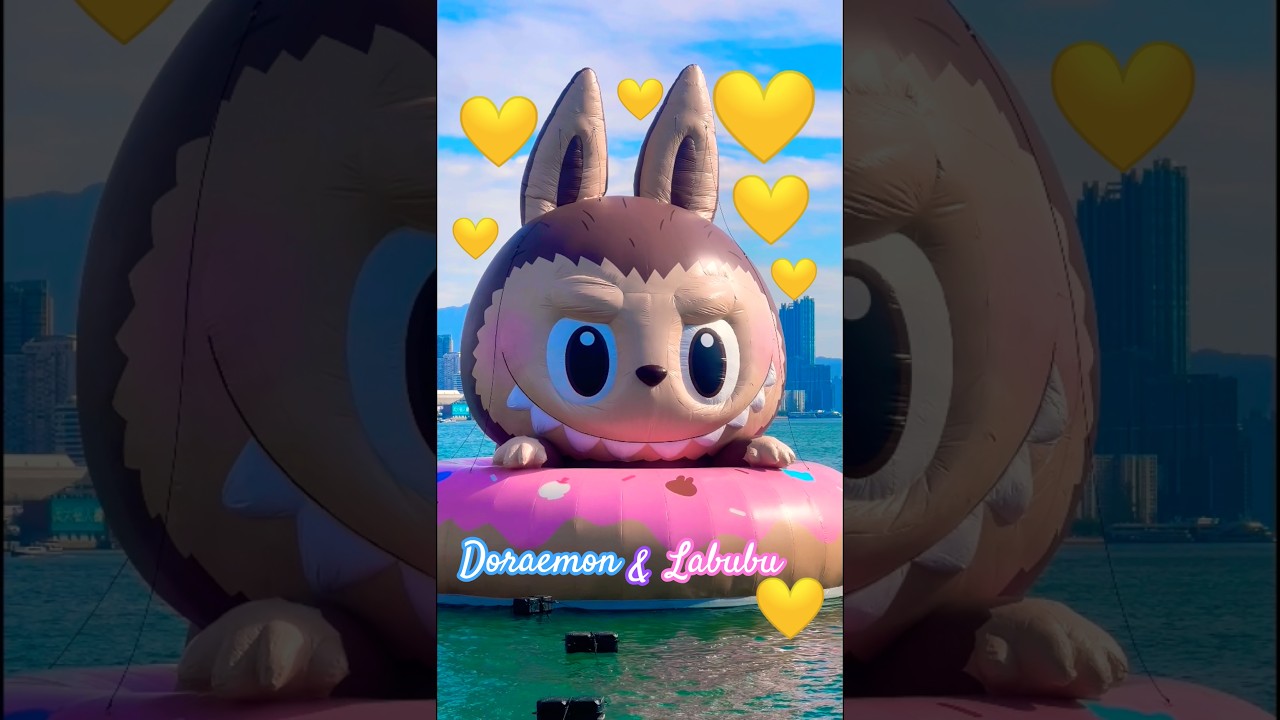DORAEMON y Labubu! Paseo Marítimo de Hong Kong! 