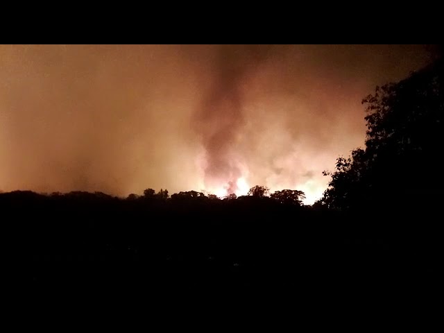 Incendios forestales en el norte: El fuego avanzó cerca de una escuela rural