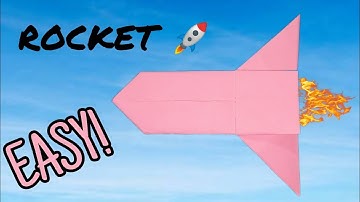 Origami rocket | How to make a paper rocket Launcher/spaceship | Easy origami rocket instruction