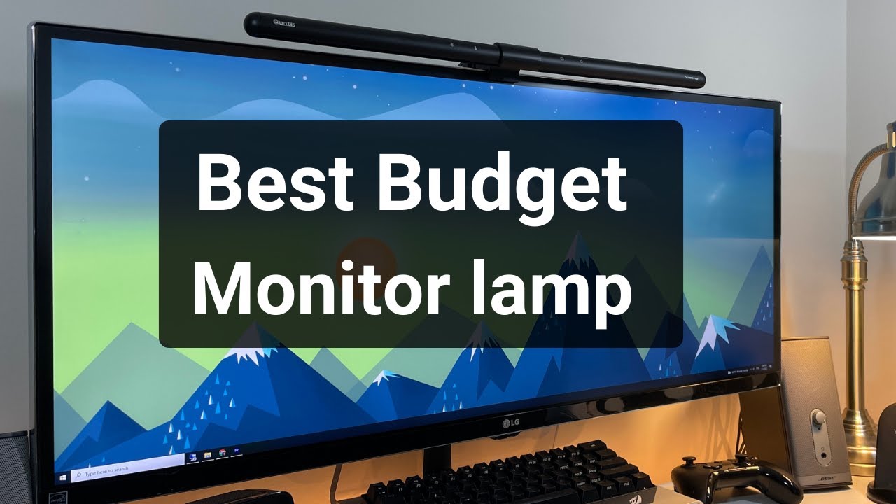 Quntis Monitor Light Bar PRO+ w Remote Control Gaming Monitor Desk Lamp  Black