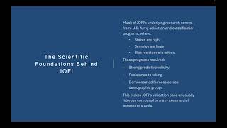 JOFI Predictive Validity