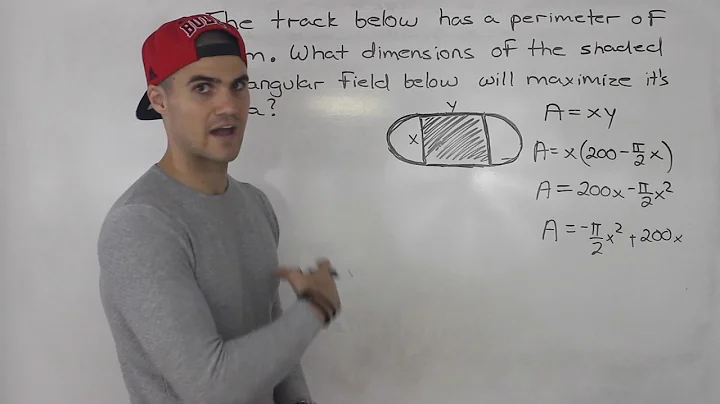 MCR3U - Maximizing Area Quadratic Word Problem - Grade 11 Functions