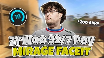 ZywOo DROPS 32 KILLS ON MIRAGE!!! CS2 POV ZywOo (32/7) (mirage) | Counter-Strike 2 Faceit