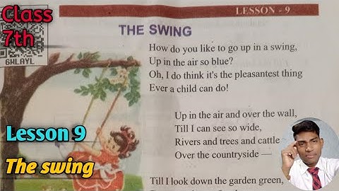 English Class 7th /lesson 9 The swing /up bord Rainbow book !
