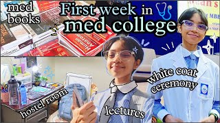 𝐅𝐢𝐫𝐬𝐭 𝐰𝐞𝐞𝐤 𝐨𝐟 𝐌𝐁𝐁𝐒 𝐯𝐥𝐨𝐠~ med student's👩‍⚕️super busy📚🏃‍♀️💨 first days in med college 🩺 | NEET 2022