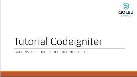 Tutorial Membuat laporan PDF dengan DOMPDF di Codeigniter