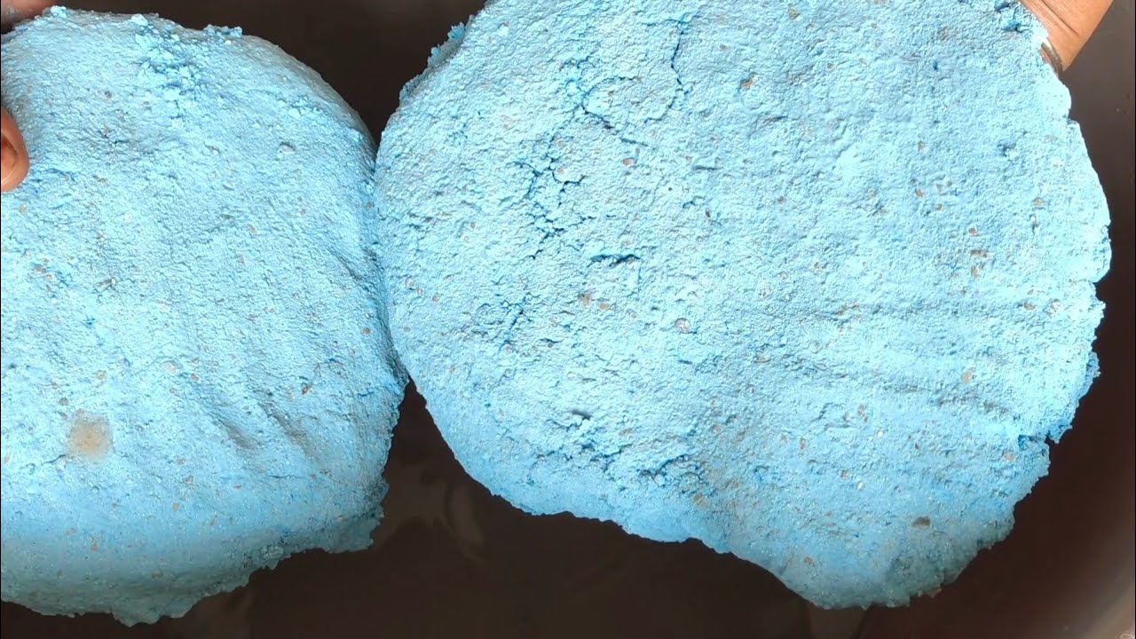 Asmr - New Gritty soft big Blue 🔵 Slabs Crumbling in water 💦 || Satisfying relaxing asmr 