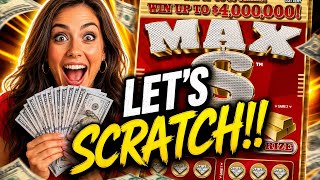SCRATCHING for the MAX MONEY JACKPOT
