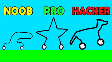 NOOB vs PRO vs HACKER - CAR DRAWING GAME #2