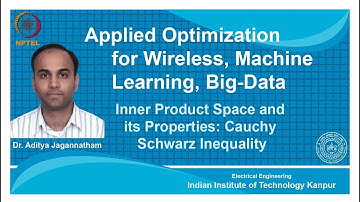 Lec 05 | Applied Optimization |  Inner Product Space and its Properties -II | IIT Kanpur