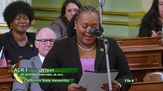 CLBC Chair Assemblywoman Lori D. Wilson Presents ACR 1 recognizing Dr. Martin Luther King, Jr. Day