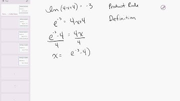 22 08 Solving a multi-step equation involving a natural logarithm