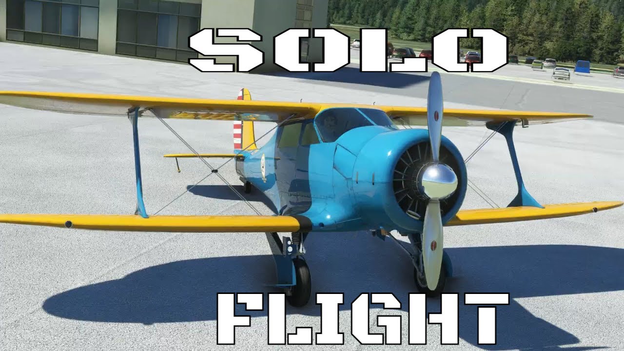 Microsoft Flight Simulator - FIRST SOLO FLIGHT! - YouTube