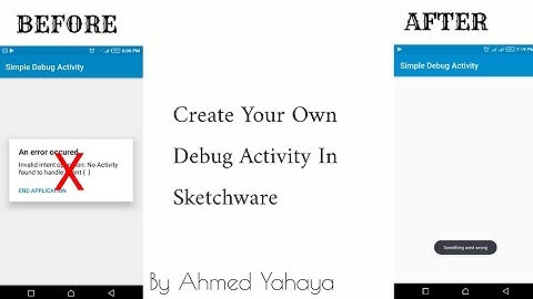 How to create simple debug activity in Sketchware