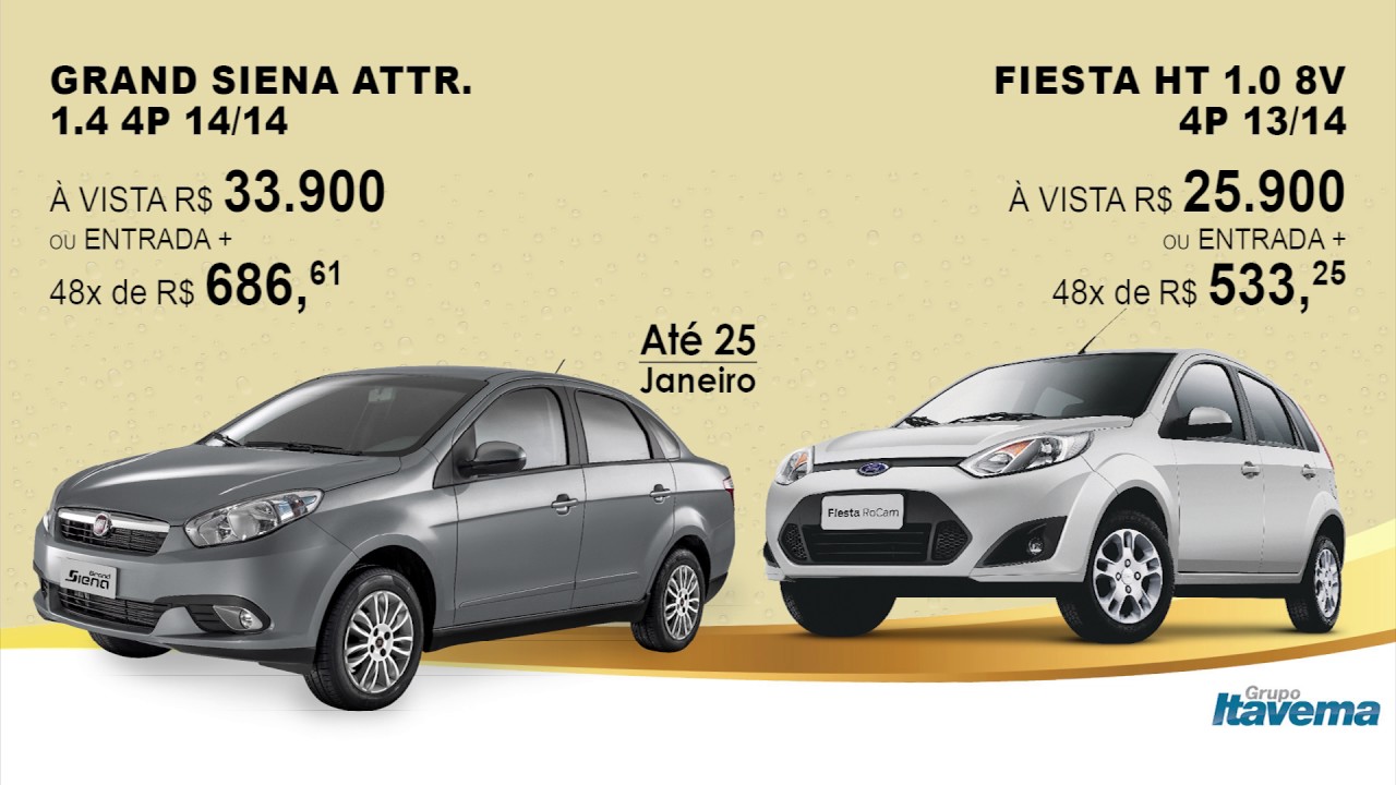 Ano Novo Carro Novo. Seu Seminovo com IPVA 2017 e Transferência Grátis está no Grupo Itavema.