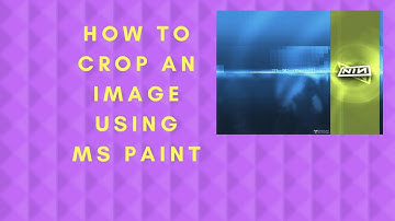 How to crop an image using MS Paint