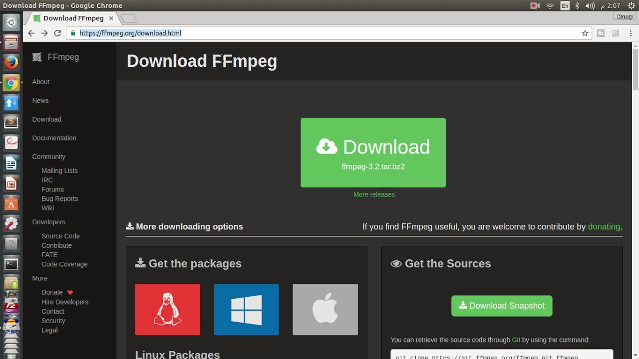 TÉLÉCHARGER FFMPEG UBUNTU UBUNTU TÉLÉCHARGER FFMPEG
